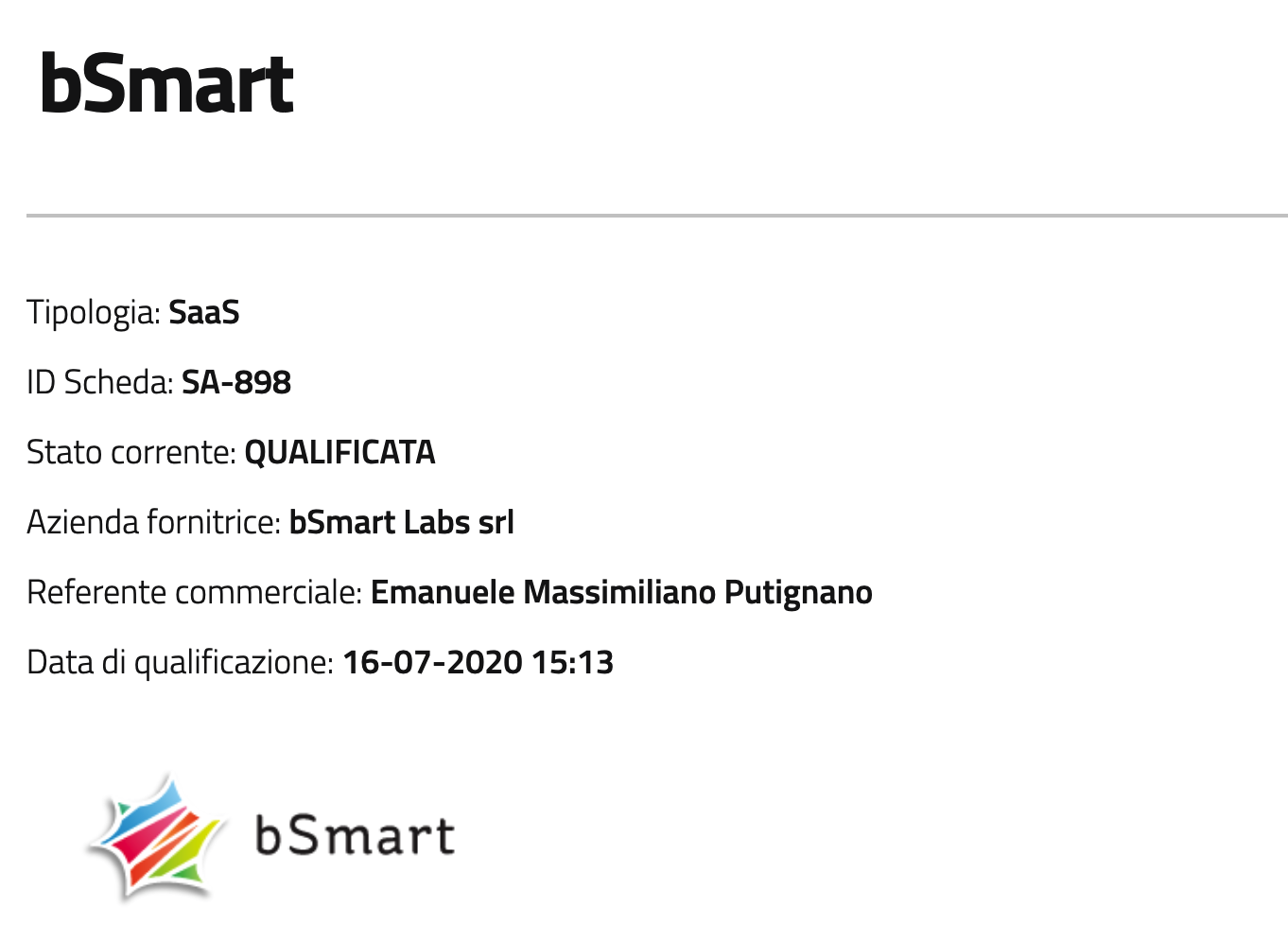 Qualificazione AGID bSmart