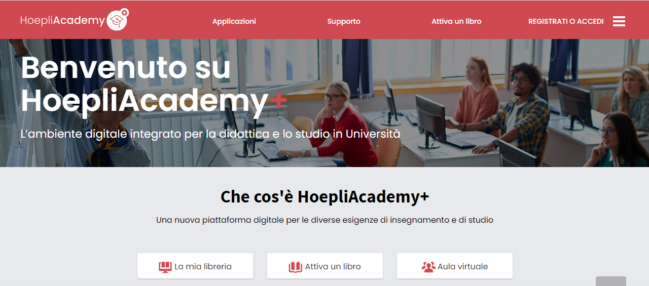 Hoepli: Hoepli Academy+ homepage